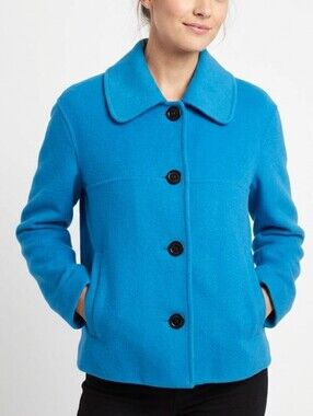 Carlisle Collection Wool And Cashmere Blue Blazer Coat
